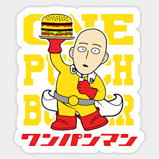 One punch burger Sticker